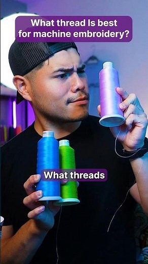 What thread is best for machine embroidery? 🪡 #machineembroidery