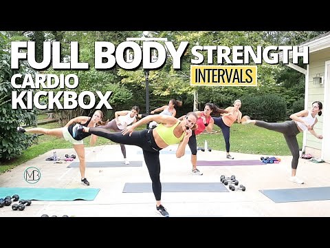Full Body Cardio Kickbox and Strength Intervals | HIIT Workout