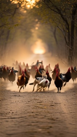 The Rooster Army! Watch Roosters Fight Off a Deadly Jackal! 🎬This video was produced by Network Media and Blue-X Studio | The Imaginary Art Exhibit