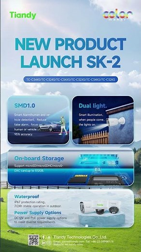 ntroducing Tiandy’s brand-new SK-2 Series!