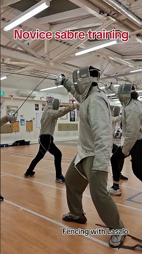 Basic exercise for novice sabre fencing at Durham University fencing club