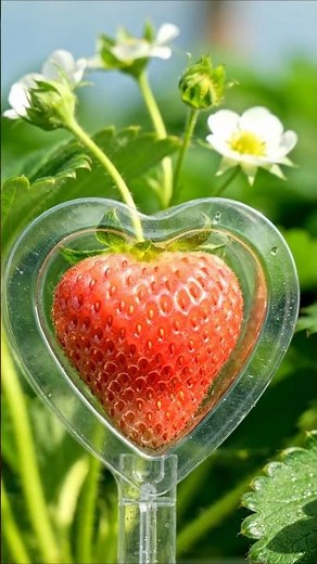 A $2 Plastic Mold Grew This Perfect Star Strawberry #ai #strawberry