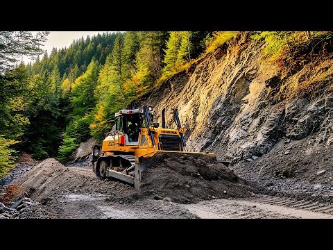 Extreme Dozer Work! Pushing Dirt and Rocks on Dangerous Slopes