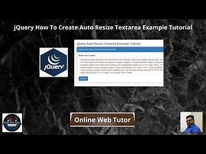 jQuery How To Create Auto Resize Textarea Example Tutorial | How To Create Auto Expand Textarea