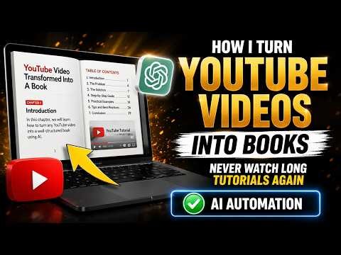YouTube Videos Into Books | Never Watch Long Tutorials Again