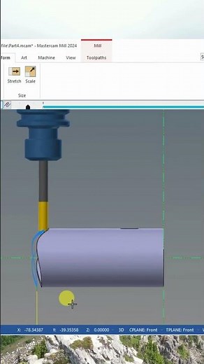 19-Mastercam Rotary Axis Toolpath #Mastercam 4Axis Rotary Toolpath #Mastercam Training