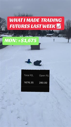 WHAT I MADE TRADING FUTURES LAST WEEK 📈 Focusing on one good setup is all you need even when the winter months get slow. I’m looking forward to seeing what the market has in store for the first full week of 2026. NFP week at that so let’s remember proper risk management always.😅 See you on session this week! Comment “futures” for link. #Trading