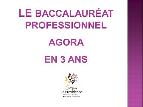Présentation du Bac Pro AGORA (Campus La Providence)