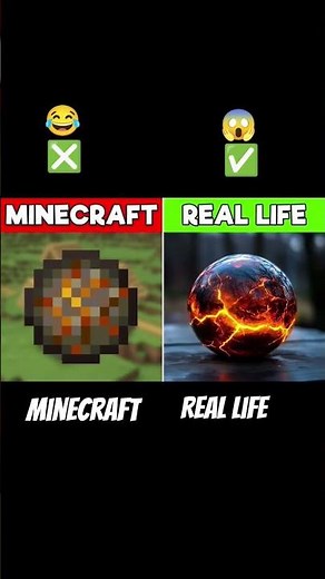 minecraft vs real life