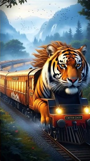 What If a Tiger Became a Train? #shorts #viral #tiger