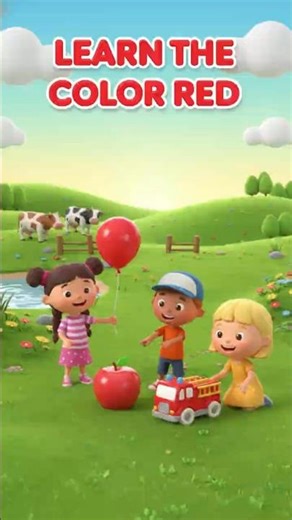 Learning the Colour Red | Fun Examples for Kids #kidsshortsvideo #kidlearning #toddlerlearning