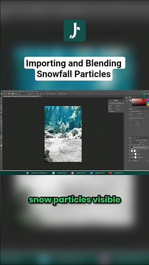 Importing and Blending Snowfall Particles #photoshopediting