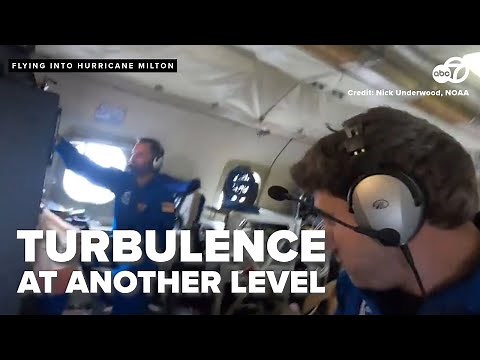 SEE IT: A NOAA hurricane hunter plane flies into Hurricane Milton