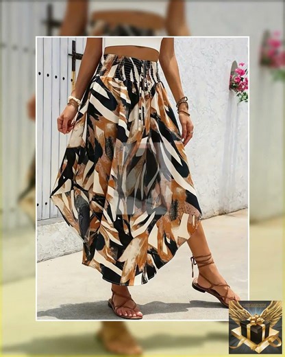 New Personalized Printed A- Line Skirt Casual All-match Tutu