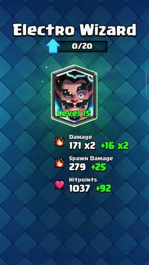 Electro wizard level 15 Clash royale
