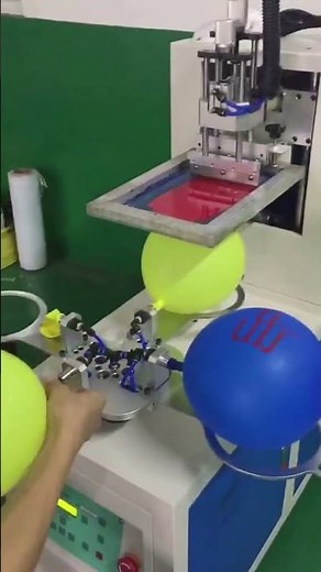 Balloon Screen Printing Machine: four station setupsilk