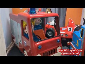 1990s OMC Electronics Coin Operated Fire Engine Kiddie Ride - Fireman Sam