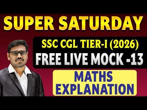 SSC CGL Tier-I Free Live Mock - 13 | Maths Explanation | By Rajkumar Sir | Everest Coaching Point