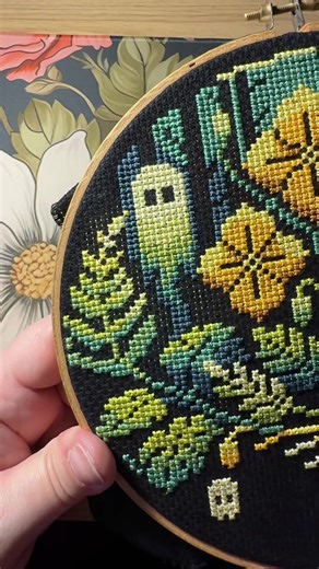 More work done on my Magic Forest pattern from Etsy. #fyp #CrosstitchOfTikTok #Crafting #witchcore #
