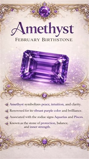 Amethyst 💜 | February Birthstone A gem of peace, clarity, and inner strength. Known for its rich purple hue and timeless elegance, amethyst has been cherished for centuries. Perfect for February birthdays — or anyone drawn to calm, intuition, and balance. ✨ Refined. Powerful. Meaningful. #giliarto #amethyst #februarybirthstone #birthstonejewelry #purplegem | Giliarto Jewelry