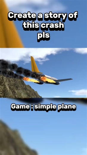 Make a story of this crash pls (Game : simple plane ) #plane #aviation #planecrash