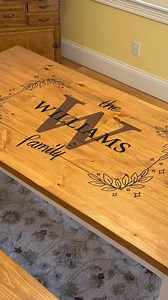 Meet the ultimate farmhouse table! 🪵 6ft of solid wood, Early American stain, and two sturdy benches—no press board. Personalized with your family name for a true heirloom. Free delivery from Cincinnati to Lexington before Christmas. Lasting quality, made just for you! 🎄🏡 | The Little Country Farmhouse