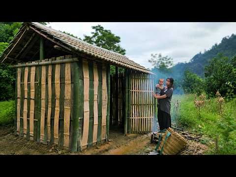 Full videos : Starting with nothing, a 17-year-old single mother built her dream bamboo house.