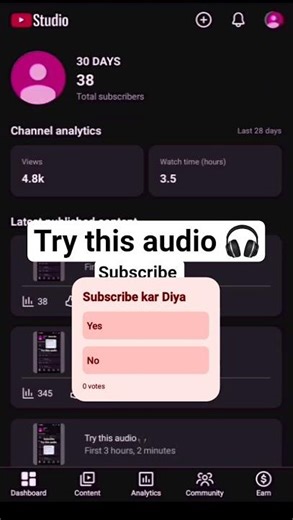 Try this audio 🎧#subscribe