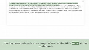 comprehensive coverage of one of the NFLs most storied matchups. Enjoy live broadcasts, expert analy