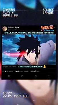 SASUKE'S POWERFUL Sharingan Eyes Revealed! #naruto #anime #shorts