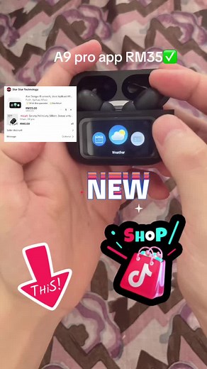 The new A9pro screen comes with a separate app✌️✌️✌️#tiktokshop #earphones #fyp #foryou #trending