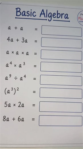 Basic Algebra Problems.Basic Math Indices #maths #basicmaths #mathematics #education #algebra