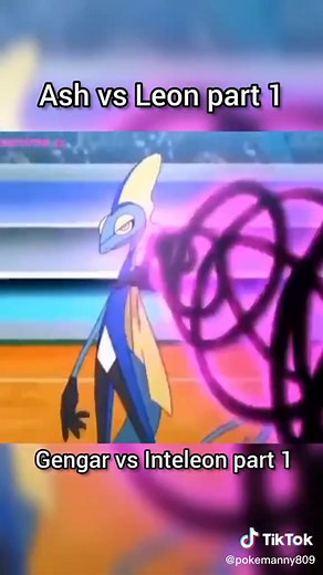 Ash's Gengar vs Leon's Inteleon Pokemon Journeys Ep 139 Part 1 #pokemonanimeedit #animeeditzz #ashvsleon #pokemonjourneysedit