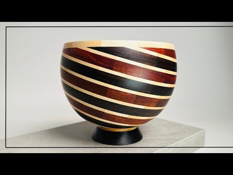 A New Segmented Woodturning Technique! Segmented Rings Cut at an Angle (My First Time Trying It!)