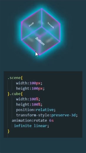 3D Box Animation Html | Css Glowing Hover Effects In CSS