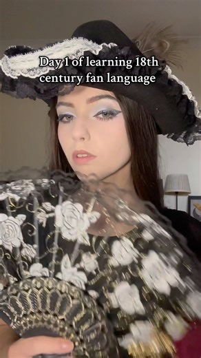 Learning 18th century fan language 🪭 #1700s #rococo #18thcentury #fanlanguage #history
