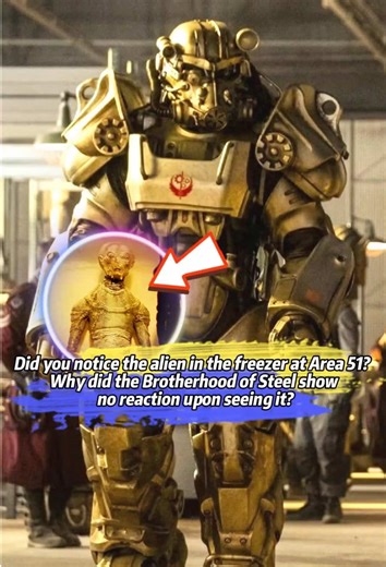 Did you notice the alien in the freezer at Area 51? Why did the Brotherhood of Steel show no reaction upon seeing it?#Foryou #fyp #viral #foryoupage #fallout