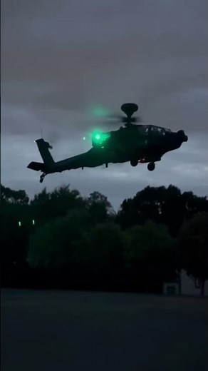 Apache Night Take Off #apachehelicopter #armyaircorps #helicopter