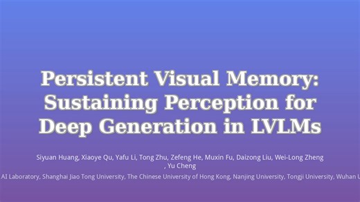 解决大视觉语言模型长生成幻觉！Persistent Visual Memory解决视觉信号稀释问题 【多模态大模型】