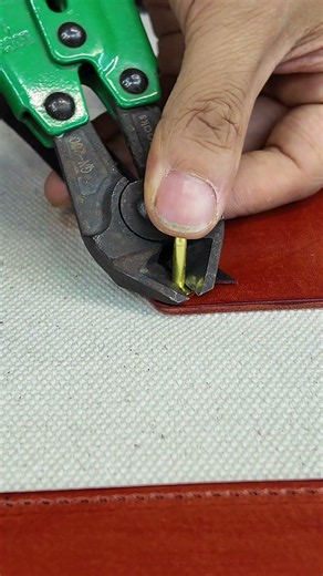 How to install copper rivets#shorts #bagmaking #leather #bag #brass #shortsvideo #copper #rivet