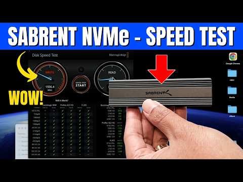 Sabrent EC-SNVE NVMe Speed Test on MacBook (Blackmagic Disk Test Results)