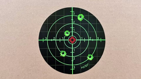 Splatter Shooting Targets 6 Inch Reactive Paper Target Stickers 100 Self Adhesive Target Roll for BB Gun, Pellet Gun, Airsoft, Rifle Indoor and Outdoor Shooting Range