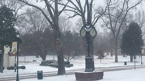 1.6K views · 32 reactions | Snow continues to fall throughout Wilson, making travel conditions icy and more hazardous. Stay home and enjoy some of the videos we are providing. This is a view of Nash Street in front of the Wilson County Library in Historic Downtown Wilson. #DowntownTurnaround | City of Wilson, NC - Government | Facebook