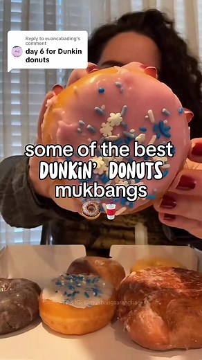 Best Dunkin' Donuts Mukbang Compilation with ASMR Eating Sounds