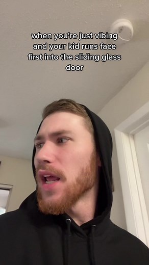 Kid running into sliding glass door