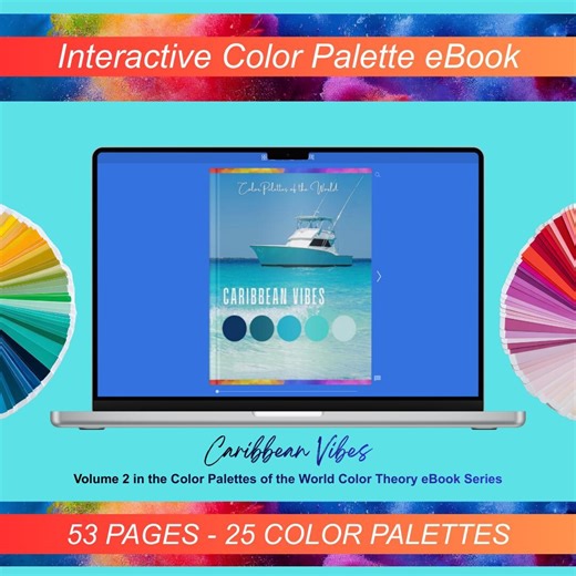 Caribbean Color Palette Guide | Color Theory Ebook for Designers | Tropical Color Schemes With Hex Codes | Branding Design Resource - Etsy