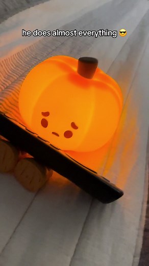 Say hello to Mr. Blumpkin, the nightlight you never knew you needed! 💡✨ Bringing a little light (and a lot of comfort) to every cozy night. #Nightlight #PumpkinVibes #ComfortInTheDark #MrBlumpkin #cozynights