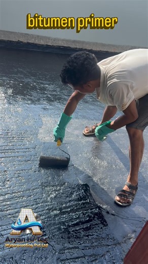 Top & Best Bitumen Primer Application | Terrace Waterproofing Process
