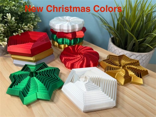 3D Printed Fractal Shape Fidgets | Sensory Toys | Christmas Stocking Stuffers - Etsy