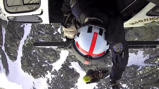 High-risk aerial rescue from 12,400 feet at California's Sierra Nevada